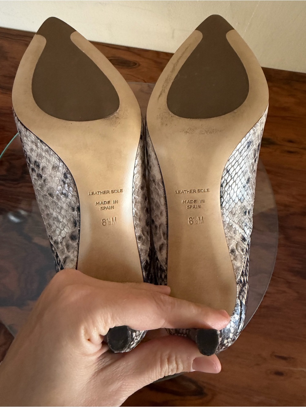 Inez Marisol 70 in Natural Snake Emboss in size 8.5 M - Picture 11 of 12